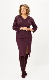 Garnitur Vilena-fashion 1169 burgundi