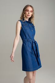 Dress MARIKA #427 t.sinij