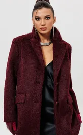 Płaszcz MiSlana 1148 bordo