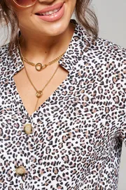 Zestaw Beautiful & Free #6079 leopard+seryj