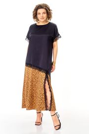 Платье Anastasia арт. 1368 золото/черничный