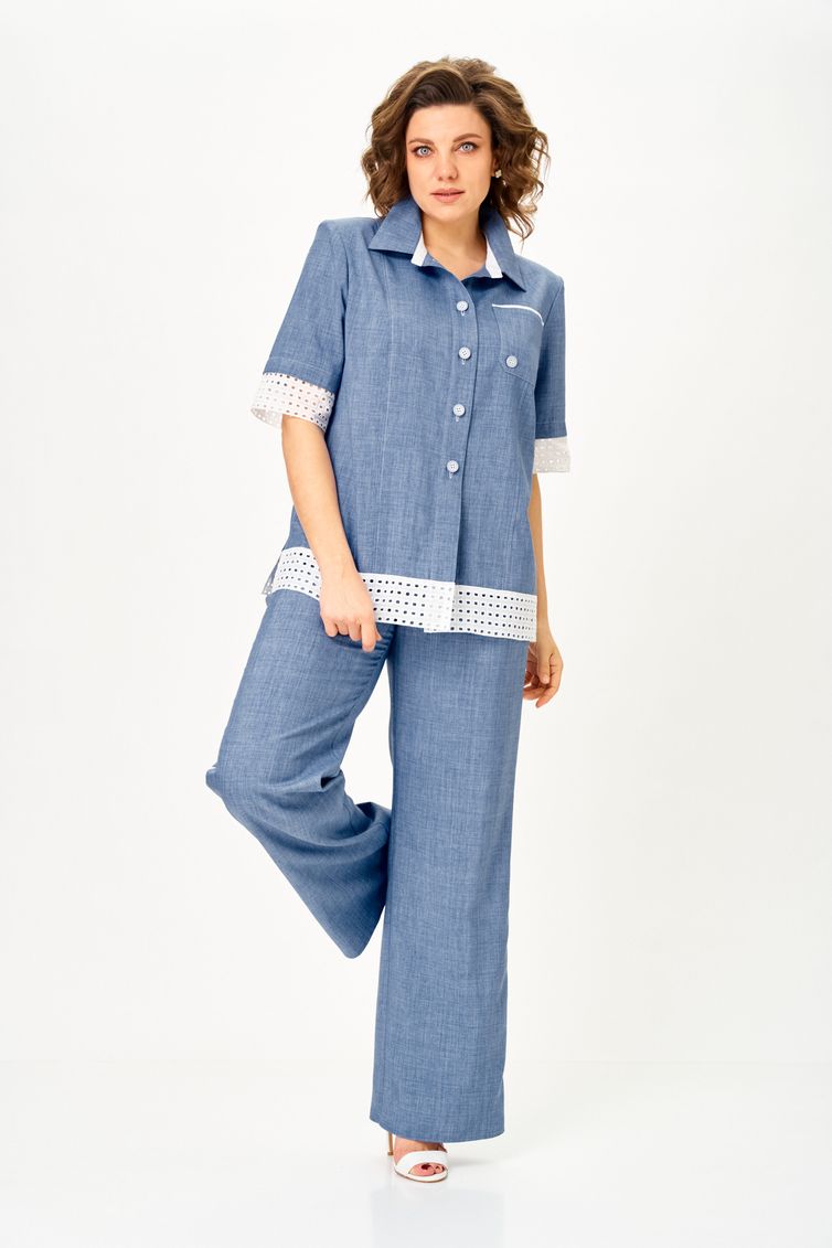 Костюм Vilena-fashion арт. 1156 голубой