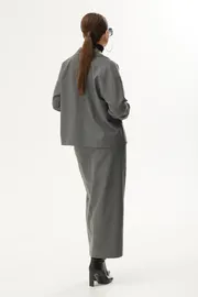 Żakiet Elady #4303 seryj v polosku