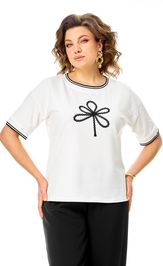 Блузки, туники Rumoda 2261 молочный-черный