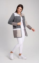 Кардиган BONADI 1933 серый-капучино