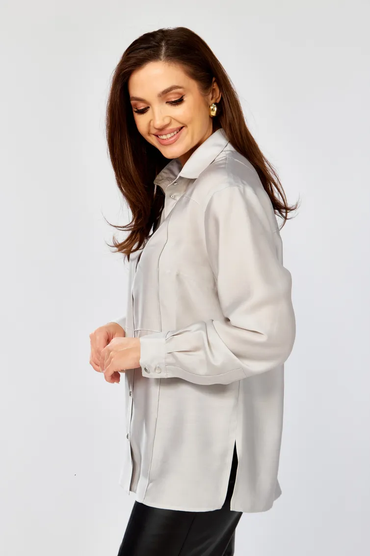 Blouse MALI #625-088 seryj
