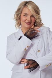 Костюм OVERYOU арт. 244/1 белый с черным