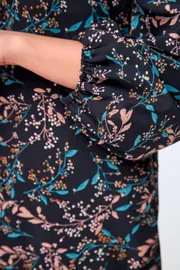 Blouse Anelli Laurel #1028 chernyj v cvety