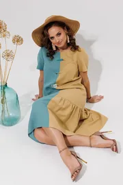 Платье Galean Style арт. 968 голуб+песоч
