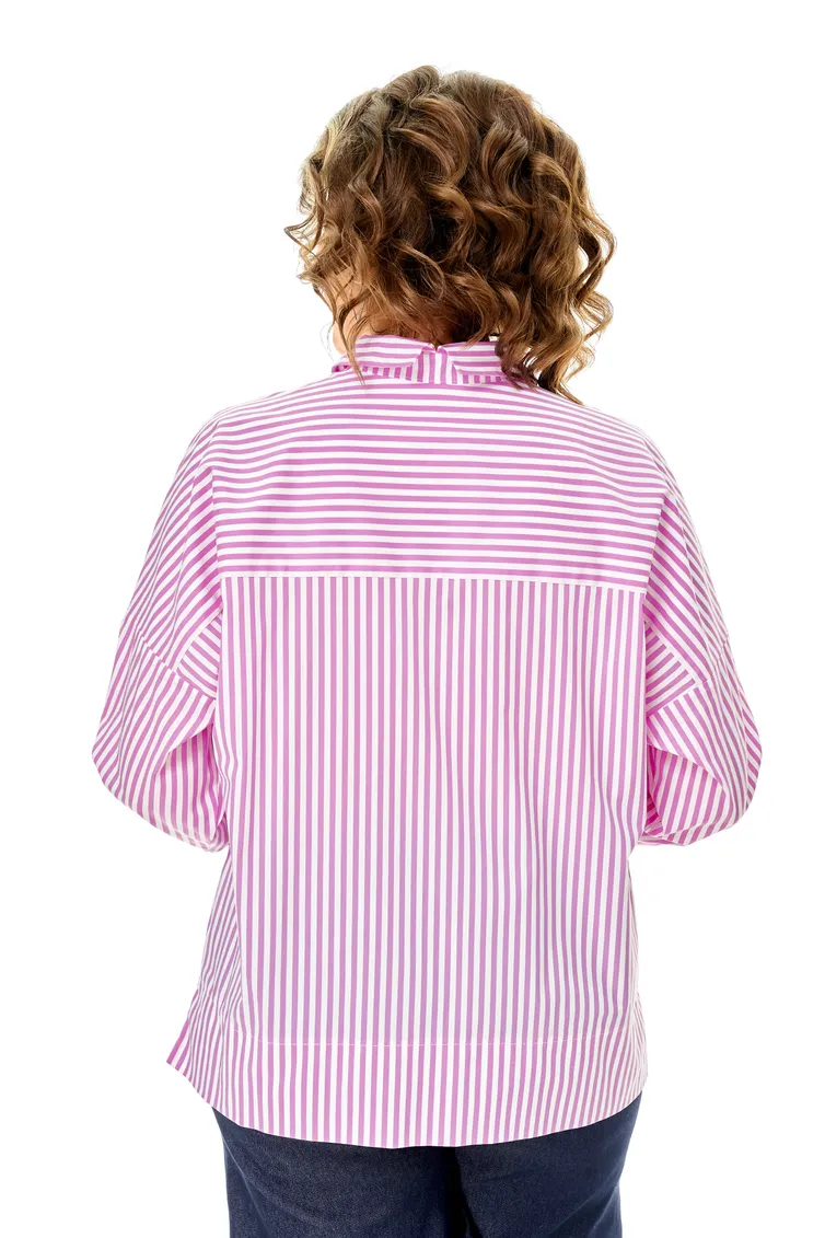 Blouse Michel Chic #798 poloska lilovaya