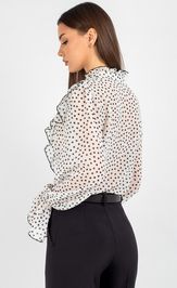 Blouse VIZAVI 744.1 cherno-belyj gorox