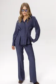 Trousers Pirs #6569 sinij