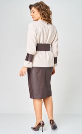 Костюм Vilena-fashion 1147 беж+шоколад