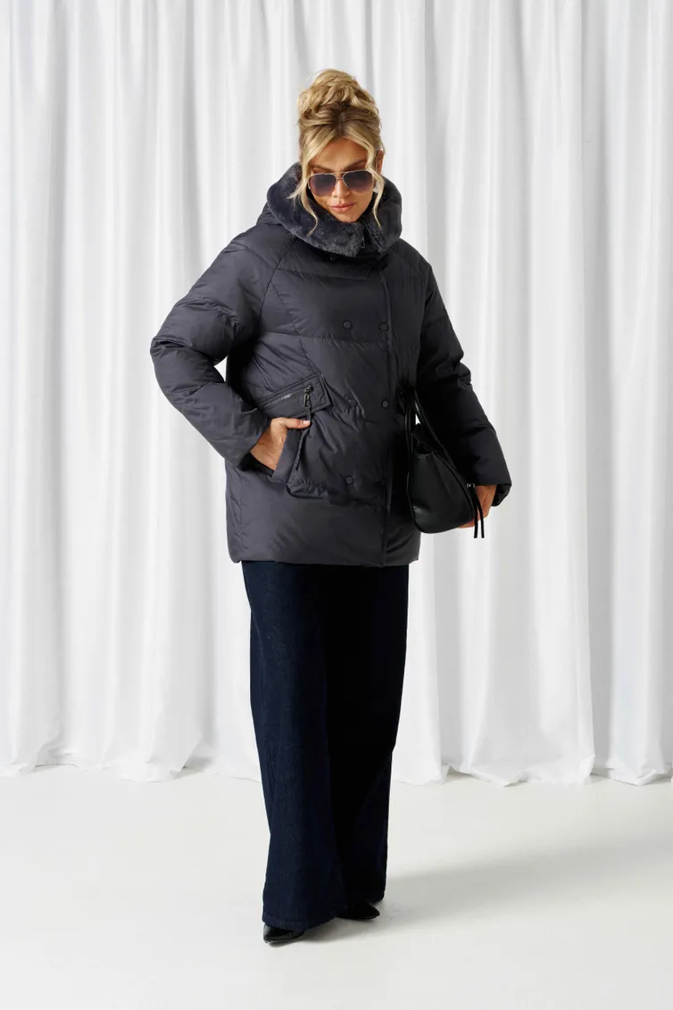 Coat Beautiful & Free #1018 grafit