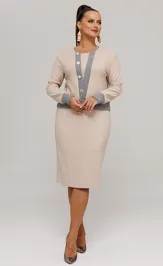Костюм Galean Style 996 Серый с беж