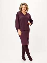 Garnitur Vilena-fashion #1169 burgundi
