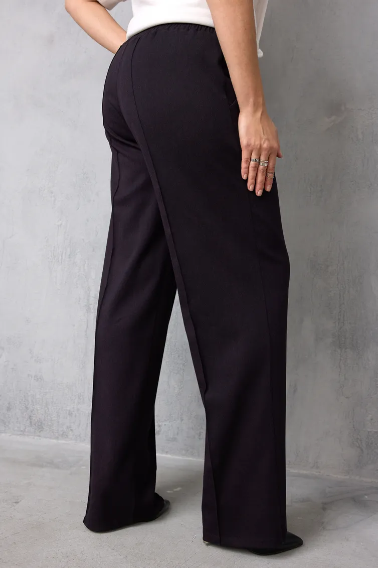 Брюки BegiModa арт. 6079 чёрный баклажан