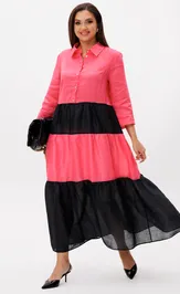 Dress Anastasia 1241 rozovo-chernyj