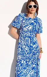 Dress Elletto Life 11141 belo-sinij