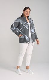 Кардиган BONADI 1758 серый-голубой