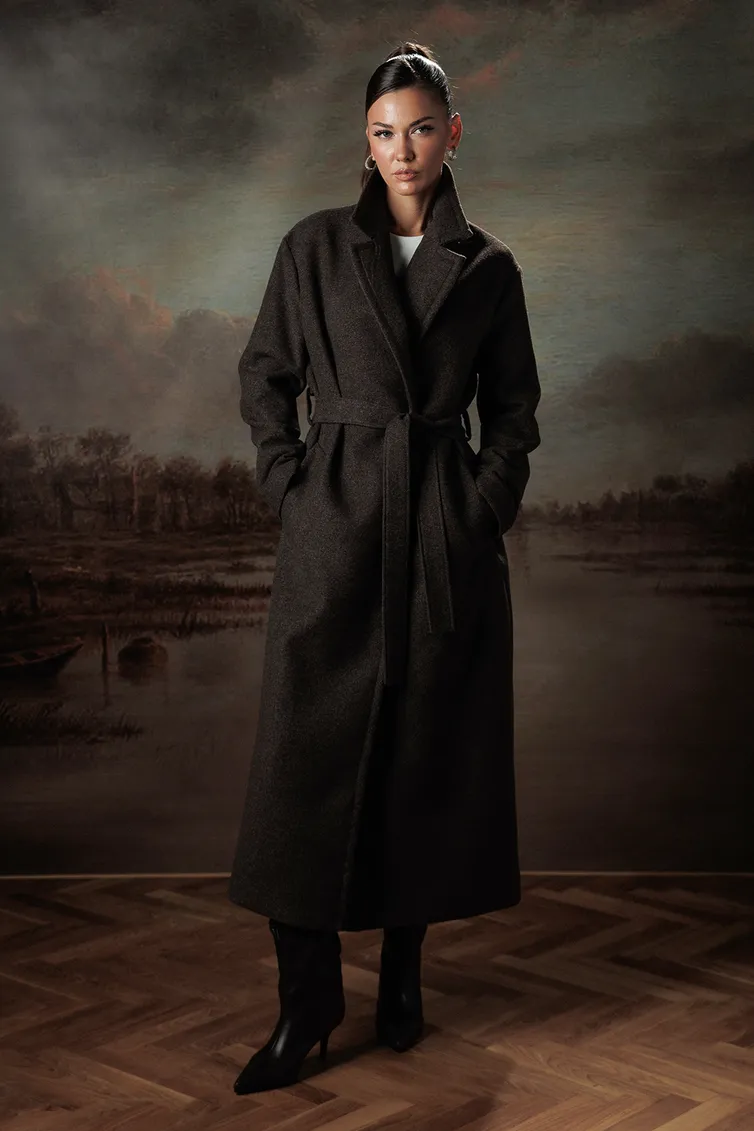 Coat Buter New #3476 korichnevyj