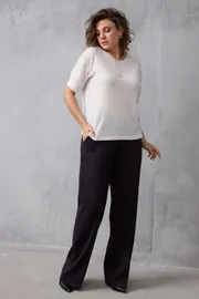 Брюки BegiModa арт. 6079 чёрный баклажан