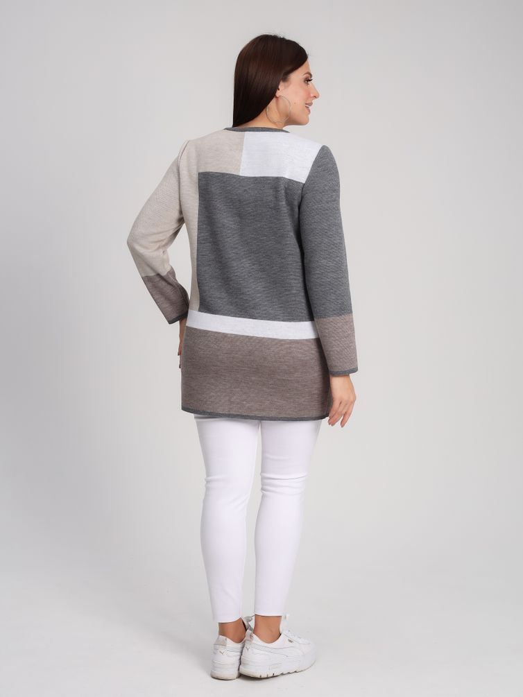 Кардиган BONADI арт. 1933 серый-капучино