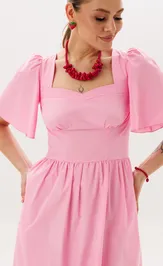 Sukienka Anelli Laurel 1866 pink san