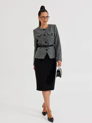 Костюм Galean Style арт. 1014 А серый с черным