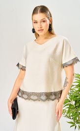 Костюм Ava fashion М-196 молочный-шампанское