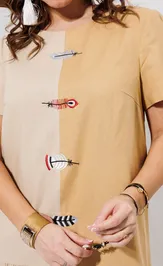 Платье Galean Style 968 беж+песоч