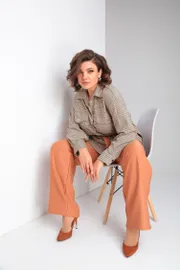 Zestaw BARBARA #B194 gusinaya lapka+terrakot