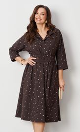 Sukienka PND 89080 korichnevyj