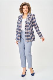 Żakiet BelElStyle #412-303 belo-sinyaya kletka