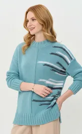 Jumper Newvay 9242-94192 grozovoe nebo/t.dzhins/bel