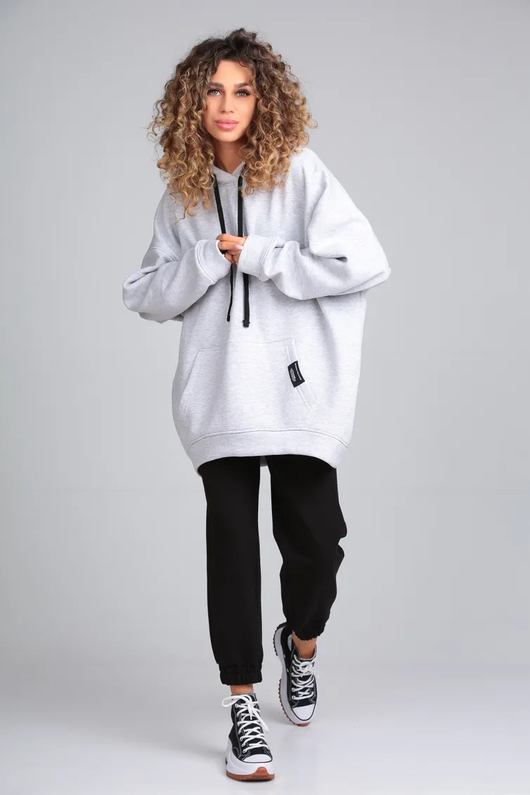 Bluza Z Kapturem BLISS #2070 seryj