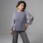 Bluza CHARUTTI #V kotorom udobno zhit (seryj)