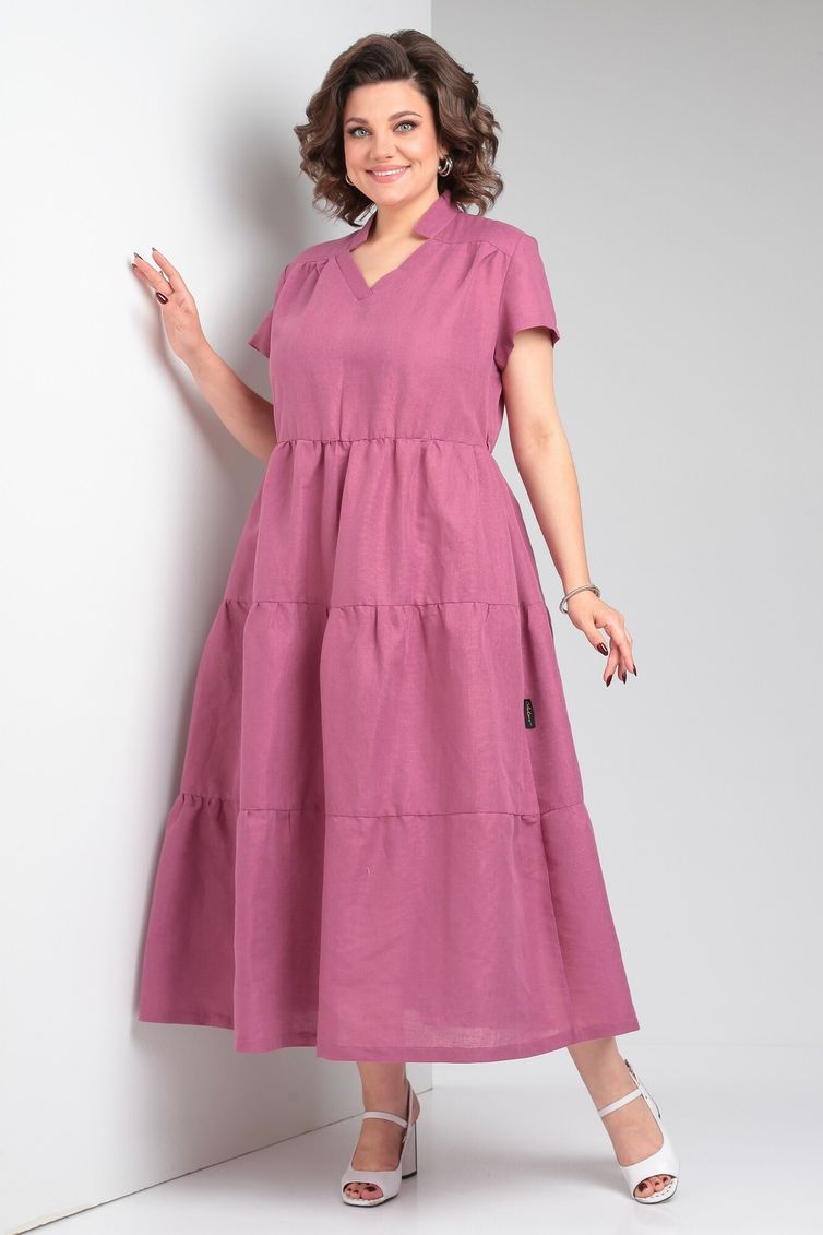 Dress Celentano #5028.1 len malinovyj