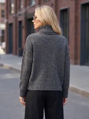 Sweter BELANGE #3504 mokryj asfalt