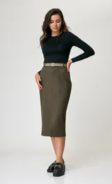 Юбка Anelli Laurel 1308 зеленый хром