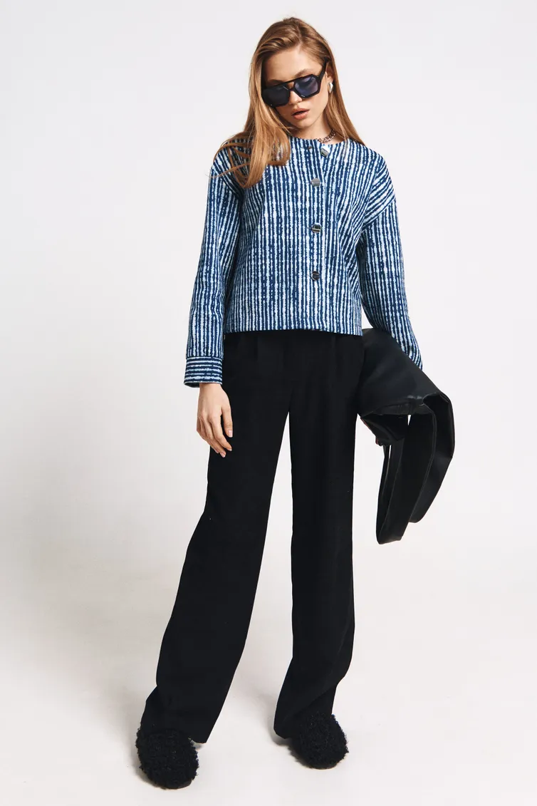 Sweter MilMil #1171 sinyaya poloska