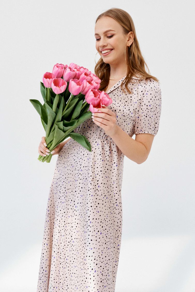 Dress Elletto Life #1899 bezh