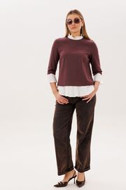 Блуза Anelli Laurel арт. 1824 махагон