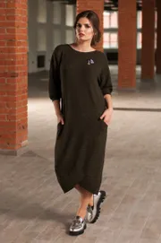 Платье Faufilure Outlet арт. С442 меланж олива