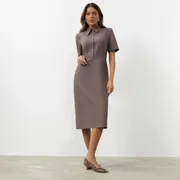 Sukienka CHARUTTI #Modnyj xod (kakao, s remeshkom)