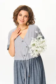 Платье Michel Chic арт. 2181 джинс полоска