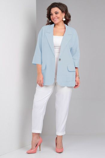 1487 голубой + белый