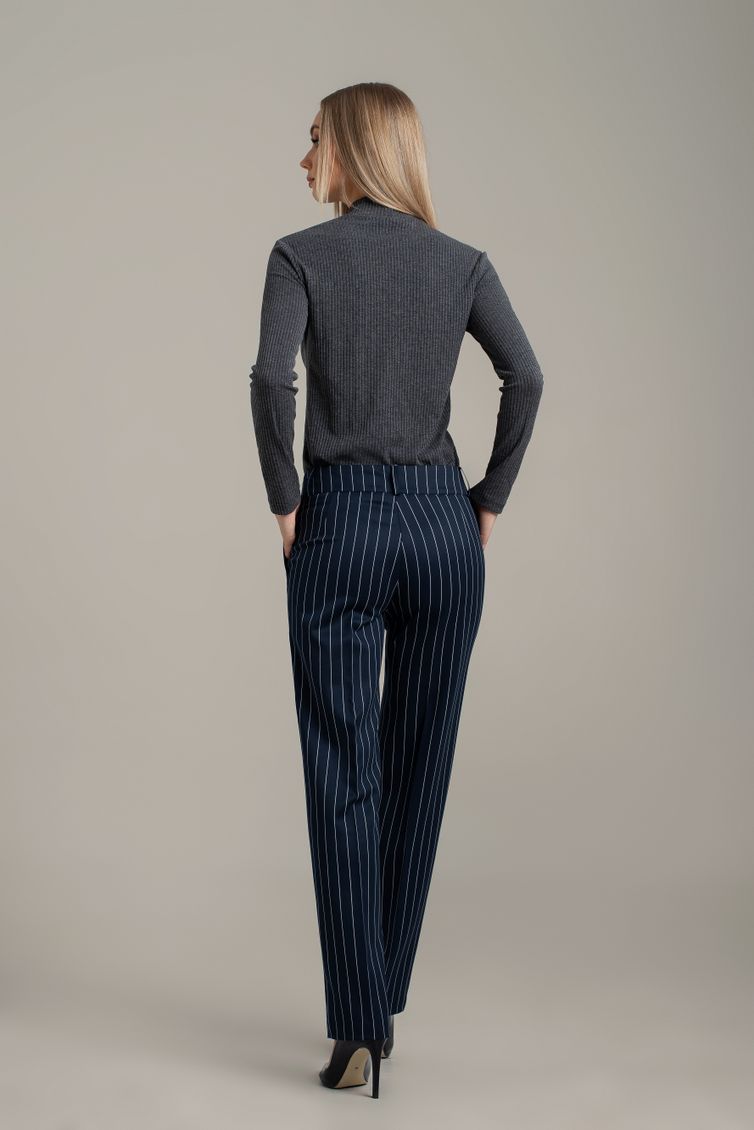 Trousers MARIKA #440/2 t. sinij v polosku