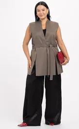 Kamizelka FASHION CENTRE Pv-3841/Korichnevyj melanzh