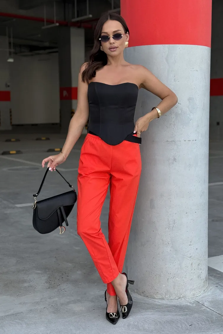 Trousers PRATA wear #S035 krasnyj